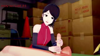 Boruto იაპონური -- სარადა პირში, წოვს, titjoob და Fucked by Boruto